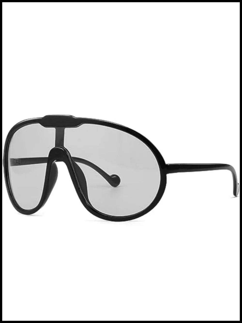 Oversized Aviator Shield Sunglasses UV400 Protection